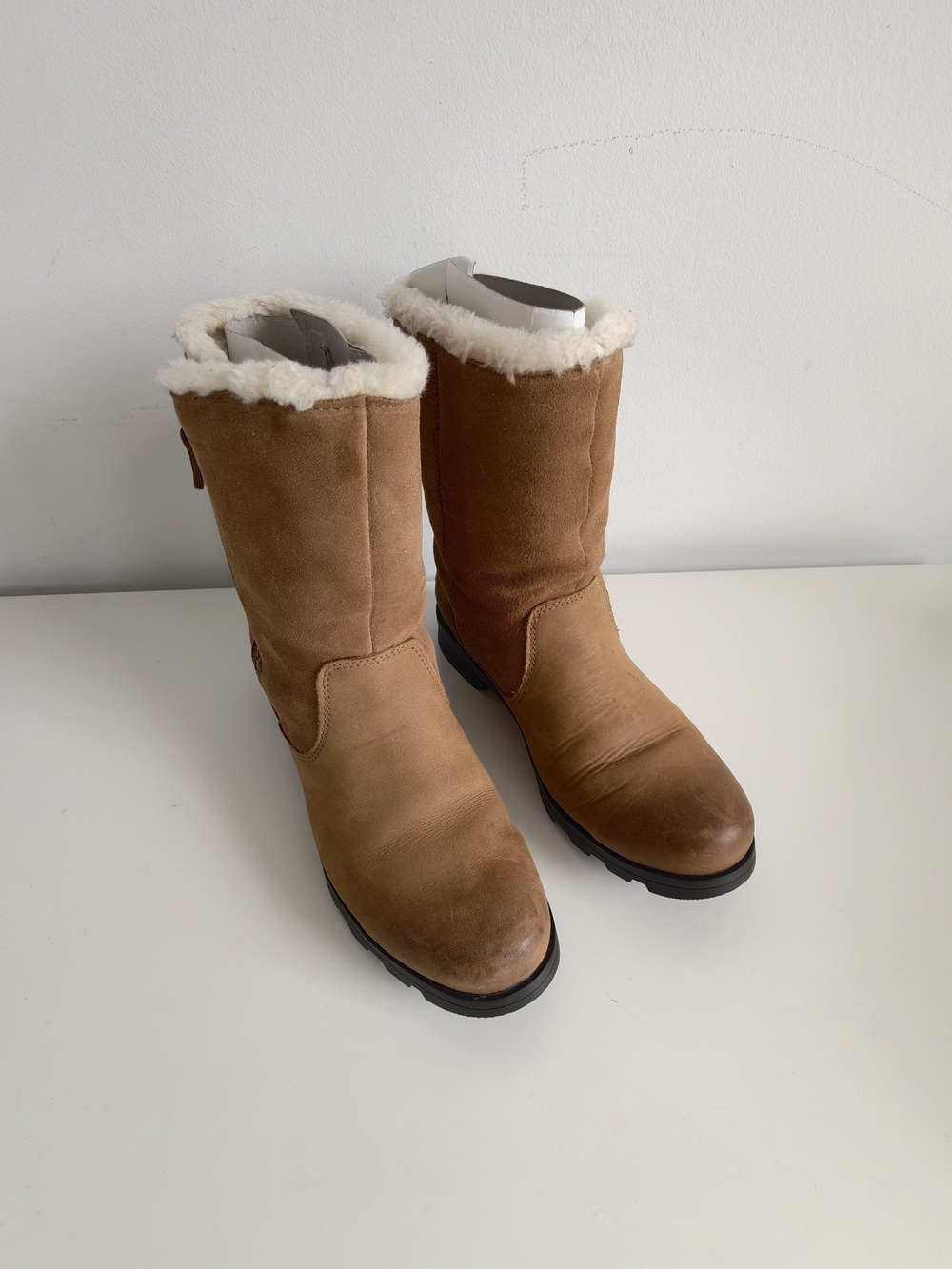 Sorel leather Shearling Lined Tan Winter Boots